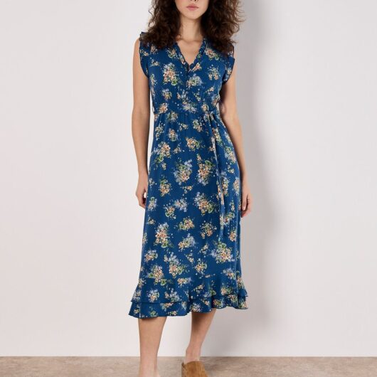 Ditsy Floral Print Midi Dress