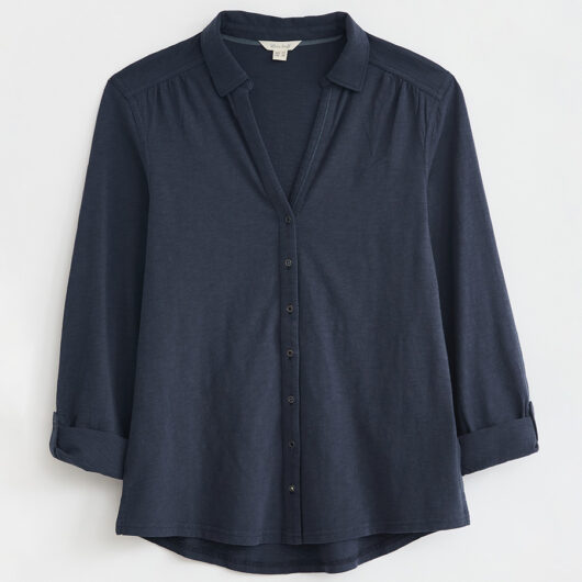 White Stuff Annie Jersey Shirt - Navy